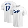NIKE ナイキ MLB ロサンゼルス・ドジャース N&N TEE ネームアンドナンバーＴシャツ 大谷翔平 Tシャツ 半袖 OHTANI 17 ホワイト 正規品 ML0124SS0004|ウエア|野球
