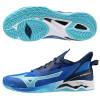 MIZUNO ミズノ ウエーブミラージュ5 ハンドボールシューズ 室内 体育館 2024年秋冬 ブルー×ホワイト×ネイビー X1GA235001|ハンドボール|その他競技