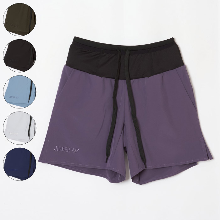 JINGER ジンガー ユニセックス マルチポケット付きランニングパンツ