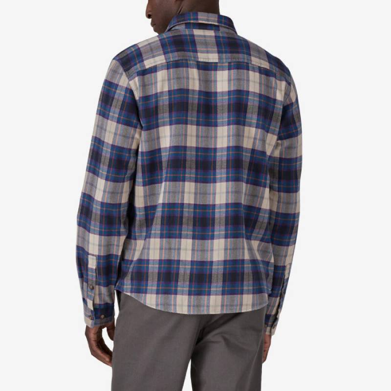 Patagonia フィヨルド フランネル シャツ ブラウン ライトブルー XL