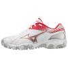 Mizuno ミズノ WAVE GAIA3 WIDE ウエーブガイア３ワイド ハンドボール シューズ  2023年春夏 屋外 アウトコート 3E相当 ホワイト×レッド×シルバー X1GD235001|