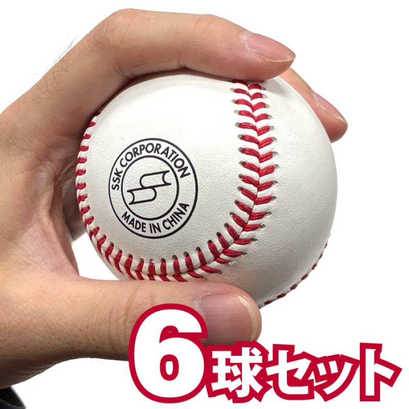 SSK エスエスケイ 硬式野球用 練習球 6球セット 半ダース 天然