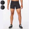 2XU ツータイムズユー スポーツインナー コンプレッション 1/2ショーツ メンズ 着圧 UPF50+ 紫外線カット ブラック MA4508B|ランニングウェア|陸上・ランニング