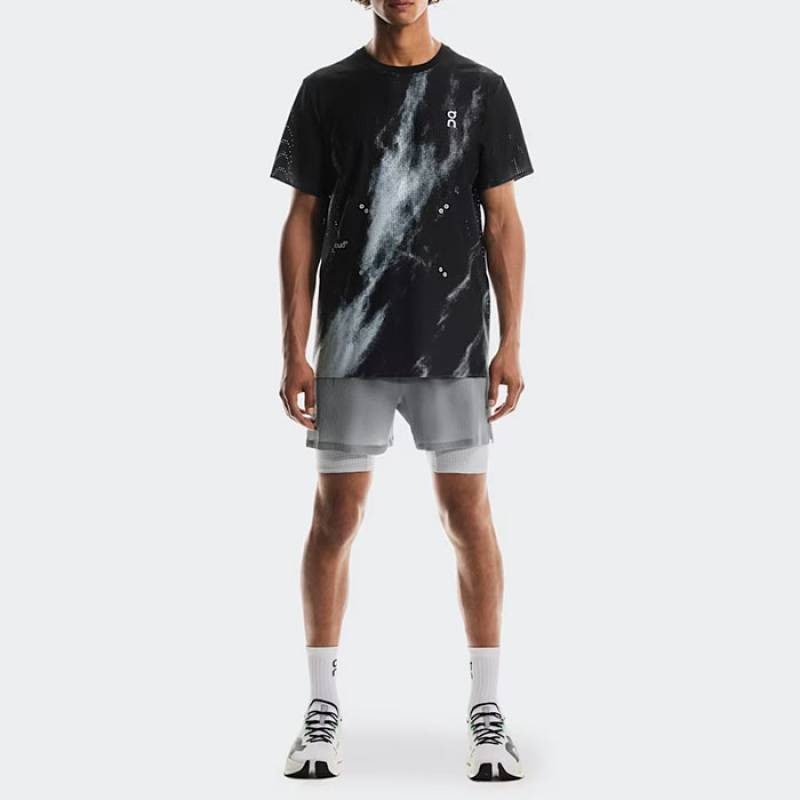 On オン ランニングシャツ Pace Mesh-T メンズ ブラック/グレイ