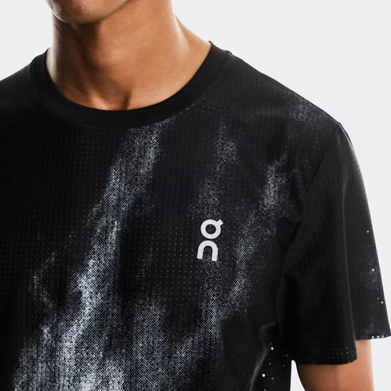 On オン ランニングシャツ Pace Mesh-T メンズ ブラック/グレイ