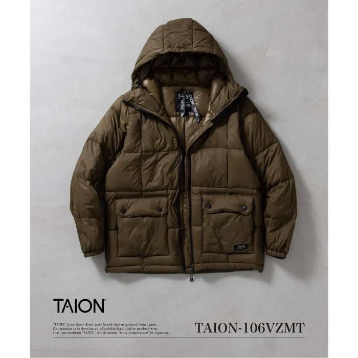 TAION タイオン 【UNISEX】マウンテン パッカブル ボリューム ダウン