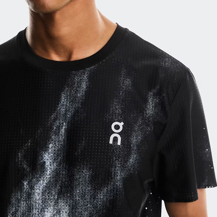On オン ランニングシャツ Pace Mesh-T メンズ ブラック/グレイシャー
