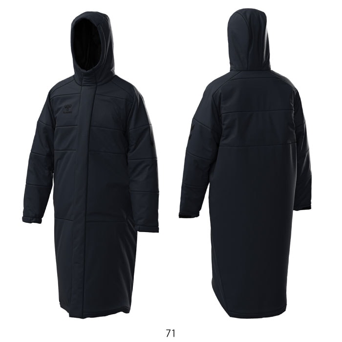 hummel ヒュンメル 中綿ロングコート コート ユニセックス 防寒 保温