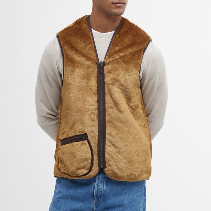 Barbour バブアー フロントジップ ファー ライナー ベスト レギュラー