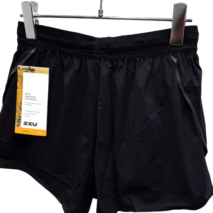 黒い陸上用パンツ 2XU 2XU ツータイムズユー ランニングパンツ ライトスピード 3インチ