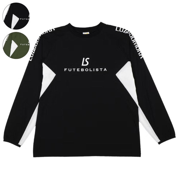 R*a様 LUZ e SOMBRA ブラック XL サッカーシャツ LUZ e SOMBRA ルースイソンブラ シャツ LS LOGO DRY L/S CREW TOP ユニ