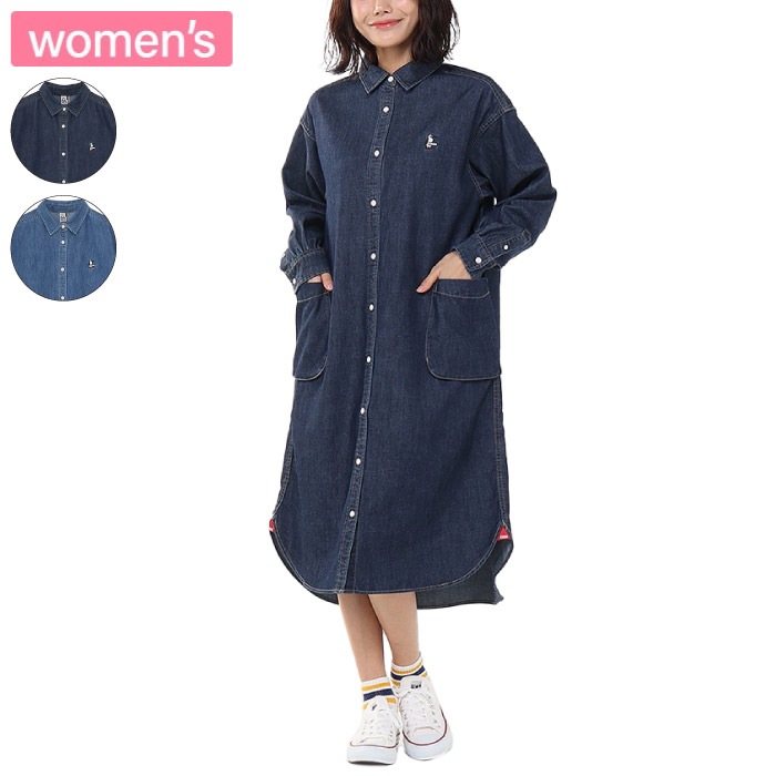 CHUMS チャムス デニムシャツワンピース レディース ワンピース 保温