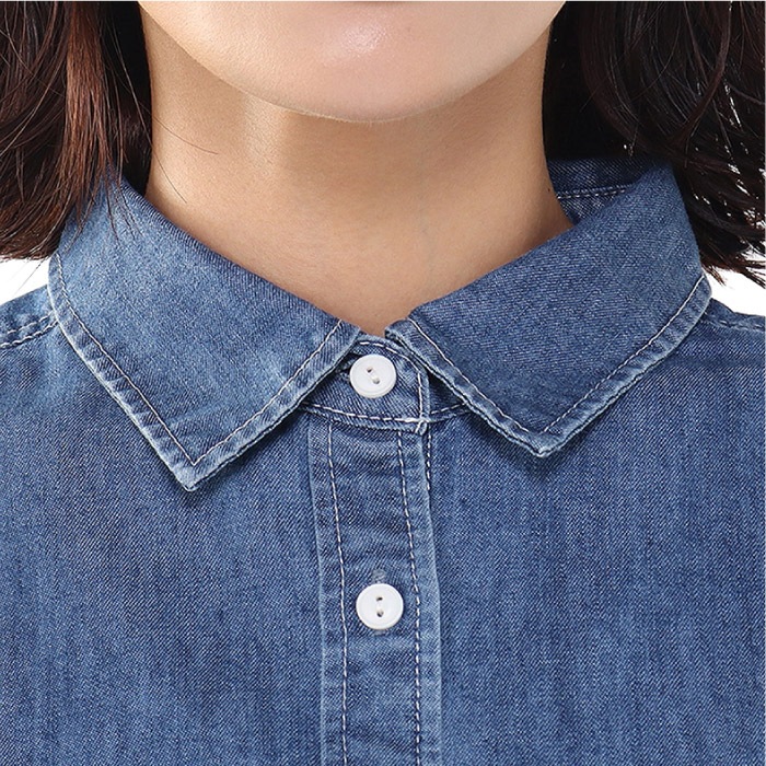 チャムス CHUMS デニムシャツワンピース レディース カジュアル ワンピース ウェア アウトドア シャツ ワンピ デニム ドライ 保温 CH18-1362 CHUMS チャムス デニムシャツワンピース レディース ワンピース 保温