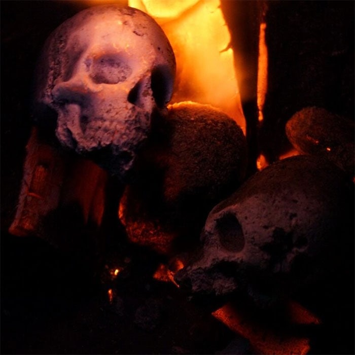 CAMPOOPARTS キャンプオーパーツ 炎の骨っつあん 2個セット 骸骨炭