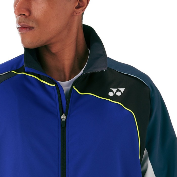 YONEX ヨネックス アウター ユニ裏地付ウィンドウォーマーシャツ 青x黒