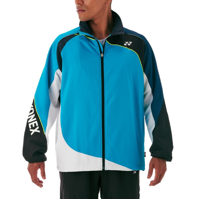 YONEX ヨネックス アウター ユニ裏地付ウィンドウォーマーシャツ 青x黒