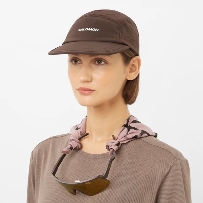 salsation サルセーション クロップトップス ダークブラウン SALOMON サロモン キャップ SENSE AERO ユニセックス Coffee Bean