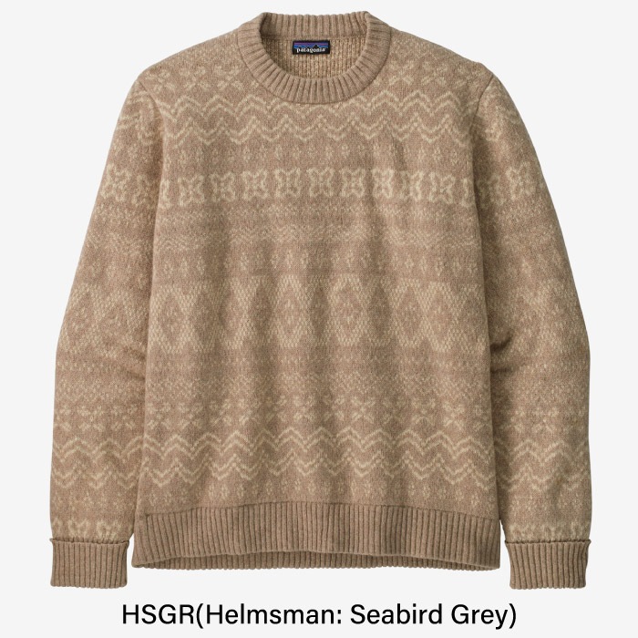 【新品タグ付】patagonia ウール カシミヤ クルーネック セーター Ｌ patagonia パタゴニア メンズ・リサイクル・ウールブレンド・セーター