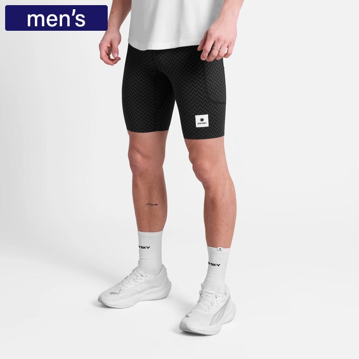 SAYSKY セイスカイ メンズ ランニングタイツ Zig Zag Combat+ Short