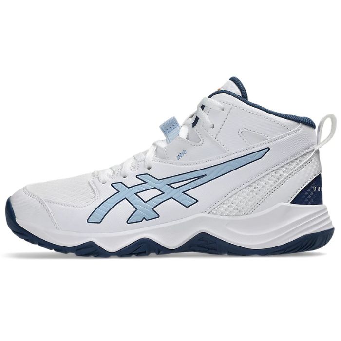 ASICS バスケットボールシューズ ハイカット ホワイト/ブルー asics アシックス バスケットボールシューズ DUNKSHOT MB 10 ダンク