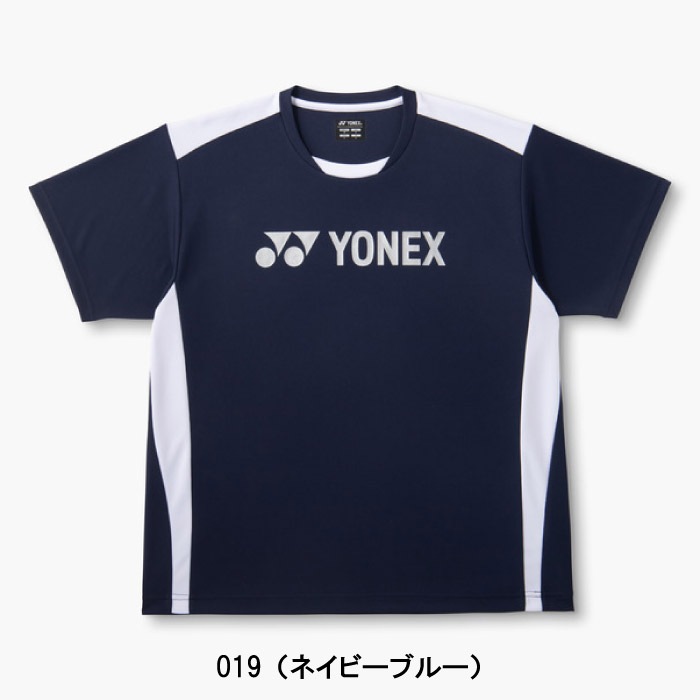 YONEX ネイビー Vネック Tシャツ YONEX ヨネックス ユニドライTシャツ 半袖トップス トレーニングウェア