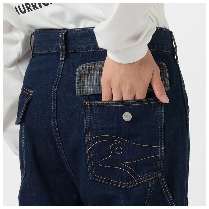 CHUMS チャムス ボトムス デニム レインボーデニムダブルニーパンツ