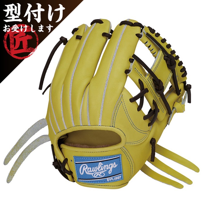 Rawlings 野球グローブ ホワイト/イエロー Rawlings ローリングス 野球グローブ グラブ 硬式 HOH PREMIUM 右投げ