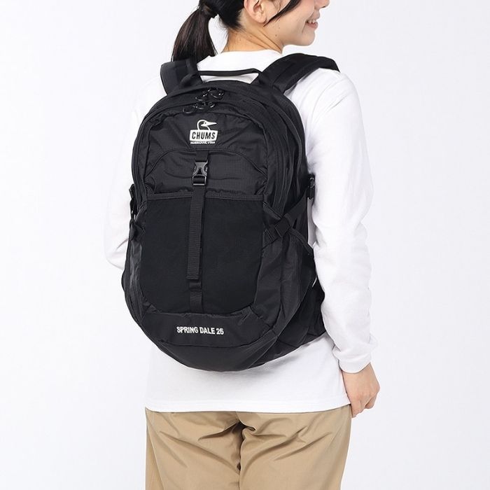 美品　チャムス スプリングデール25 バッグパック　黒 CHUMS（チャムス） CHUMS正規品 スプリングデール25(デイパック