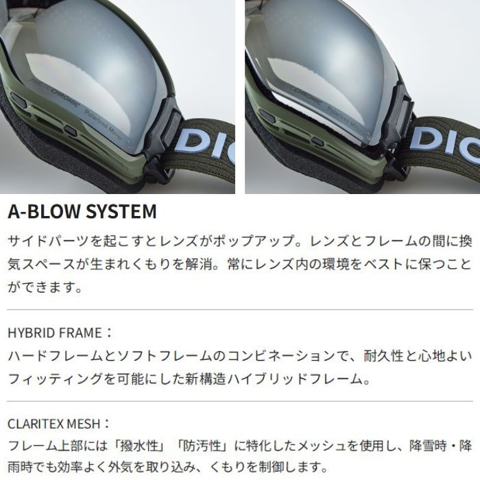 25-26 DICE ダイス BANK バンク PBK スノーボード ゴーグル ULTRA調光