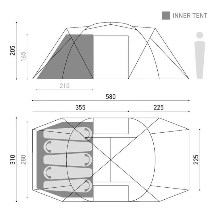 muraco ムラコ ZIZ TENT SHELTER BLACK 2ルームテント シェルター 最大