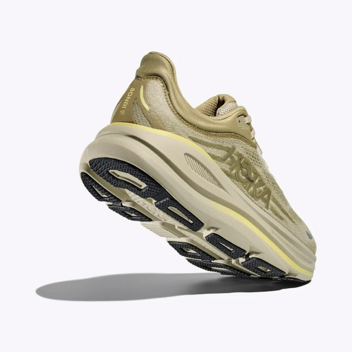 HOKA ベージュ　BONDI 9　グラスランド / オイスター マッシュルーム HOKA ホカ ランニングシューズ メンズ BONDI 9 ボンダイ 9 レギュラー