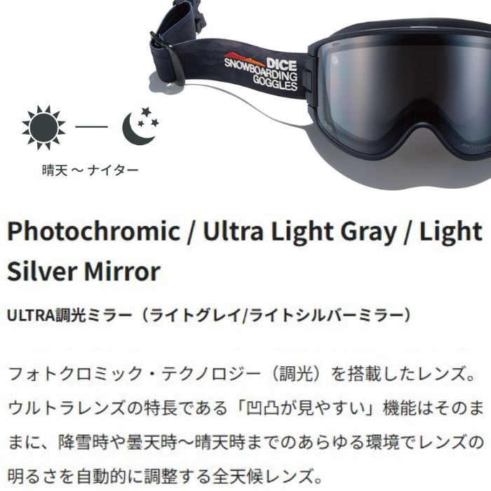25-26 DICE ダイス GOODMAN グッドマン MBK スノーボード ゴーグル