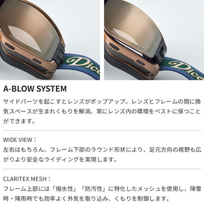 25-26 DICE ダイス GOODMAN グッドマン MBK スノーボード ゴーグル