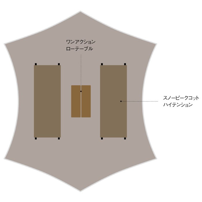 snow peak スノーピーク ランドネストタープ セット ポール・ペグ付属