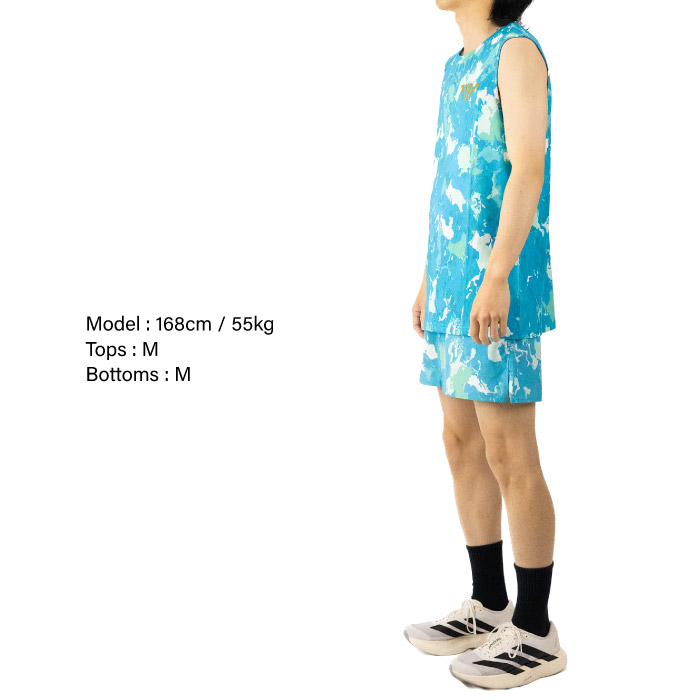 A*C様 【新品】JINGER ジンガー ノースリーブシャツL・ランニングパンツ 上下セット】 JINGER ジンガー ランニング ノースリーブシャツ マルチ