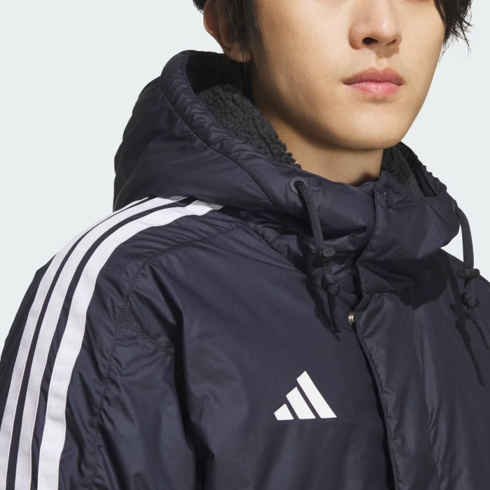 adidas アディダス ベンチコート スリーストライプス ルーズフィット