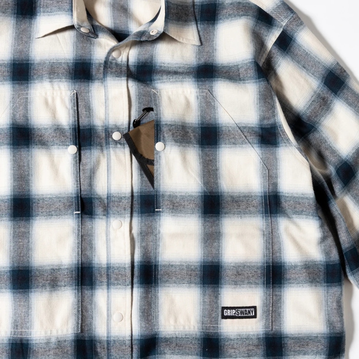 GRIP SWANY グリップスワニー フランネルシャツ BRUSHED CHECK SHIRTS