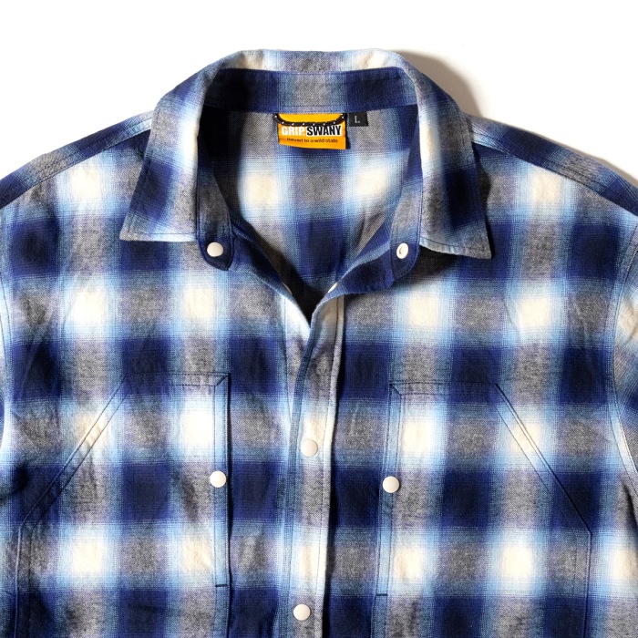 GRIP SWANY グリップスワニー フランネルシャツ BRUSHED CHECK SHIRTS