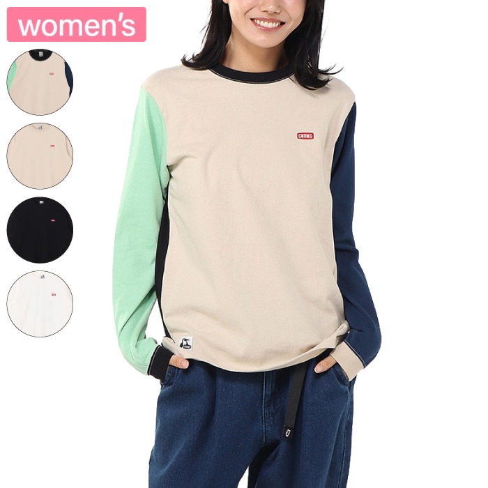 新品　CHUMS Brushed ロングTシャツ　チャムス　レディース　bt CHUMS チャムス ブービーロゴブラッシュドロングスリーブTシャツ