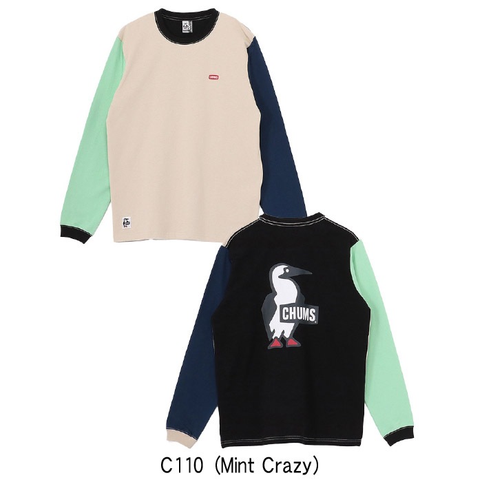 新品　CHUMS Brushed ロングTシャツ　チャムス　レディース　bt CHUMS チャムス ブービーロゴブラッシュドロングスリーブTシャツ