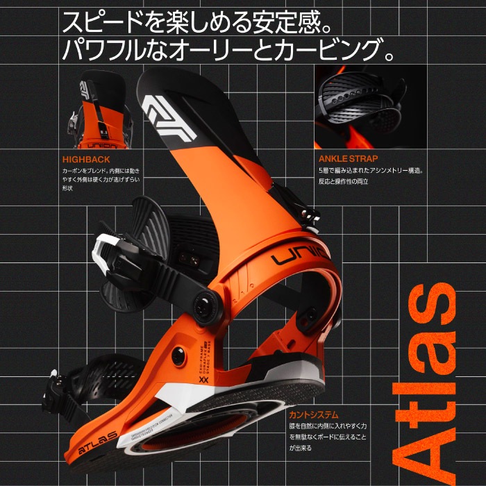 予約受付中】 26-27newモデル UNION ユニオン Atlas アトラス Camber