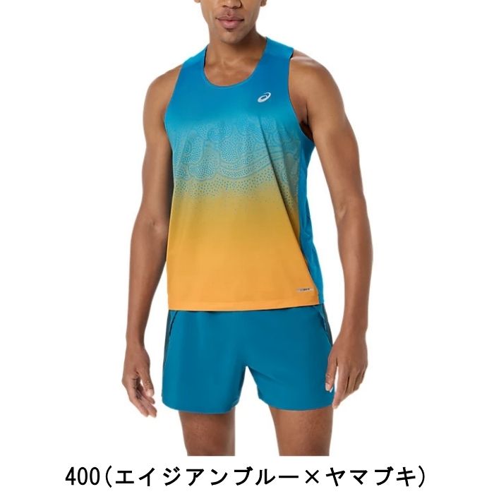 asics アシックス トップス ROAD ランニングFADEシングレット メンズ