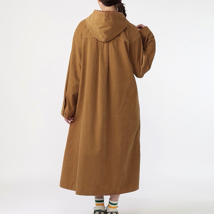 【1回着用のみ】CHUMS チャムス デニム ショップコート コーデュロイ XL CHUMS チャムス ロングワンピース コーデュロイフーデッドシャツ