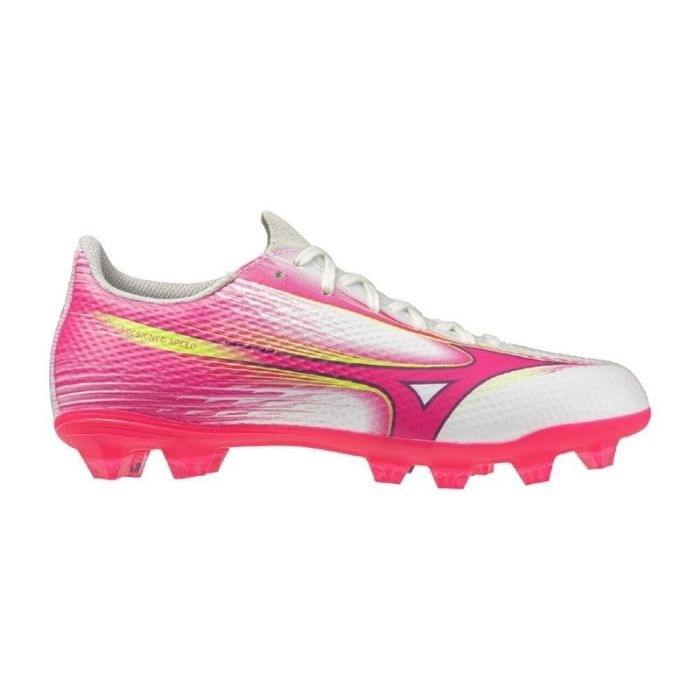 Mizuno インスサイレンサー NR5 ホワイト/ピンク/ゴールド Mizuno ミズノ サッカースパイク ミズノ アルファI II SELECT Jr