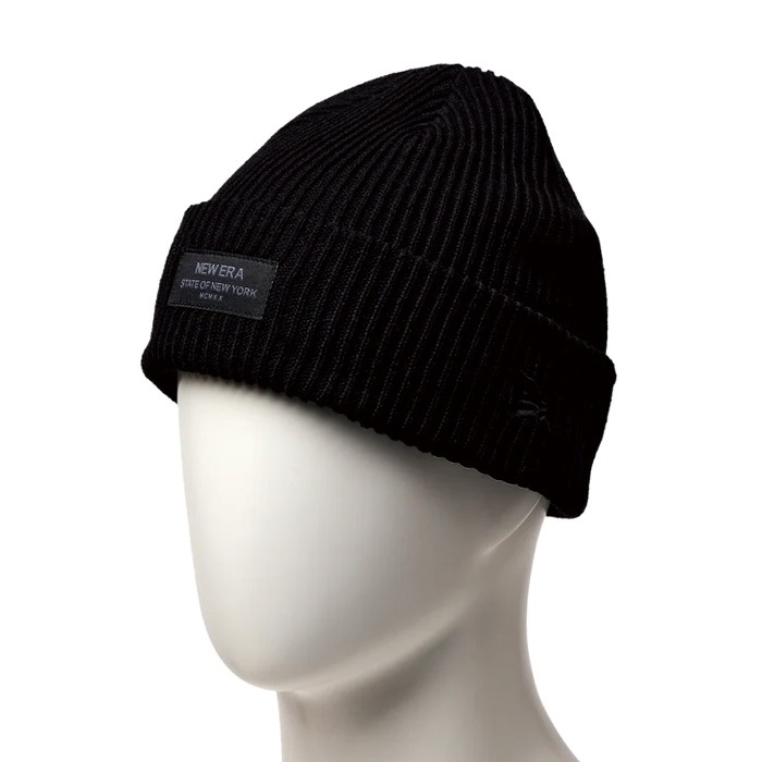 NEW ERA ニューエラ ニットキャップ リブ カフニット Black Patch