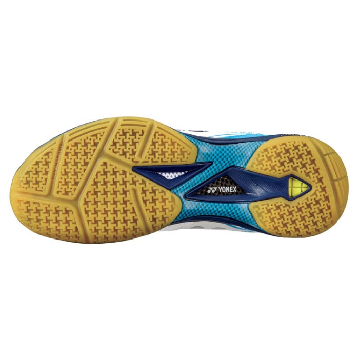 【美品】ヨネックス バドミントンシューズ 65Z 3Eホワイトブルー 24cm YONEX（ヨネックス） バドミントンシューズ パワークッション65Z