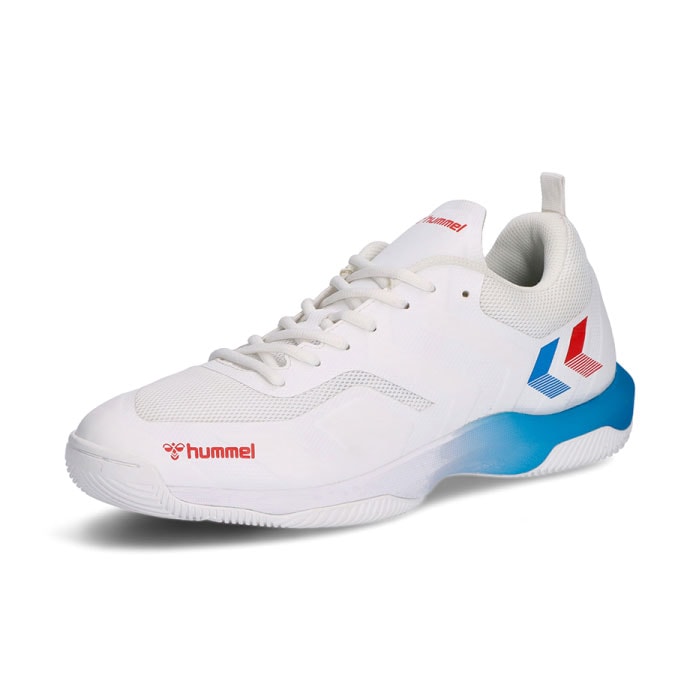 hummel （ヒュンメル） ハンドボール シューズ・靴 レジェンドフライ6.0 【ホワイト×レッド】 HAS8042 1020 トレーニングシューズ スニーカー ユニセックス 男性用・女性用 白 2025SP {SK} hummel ヒュンメル レジェンドフライ6.0 ハンドボールシューズ