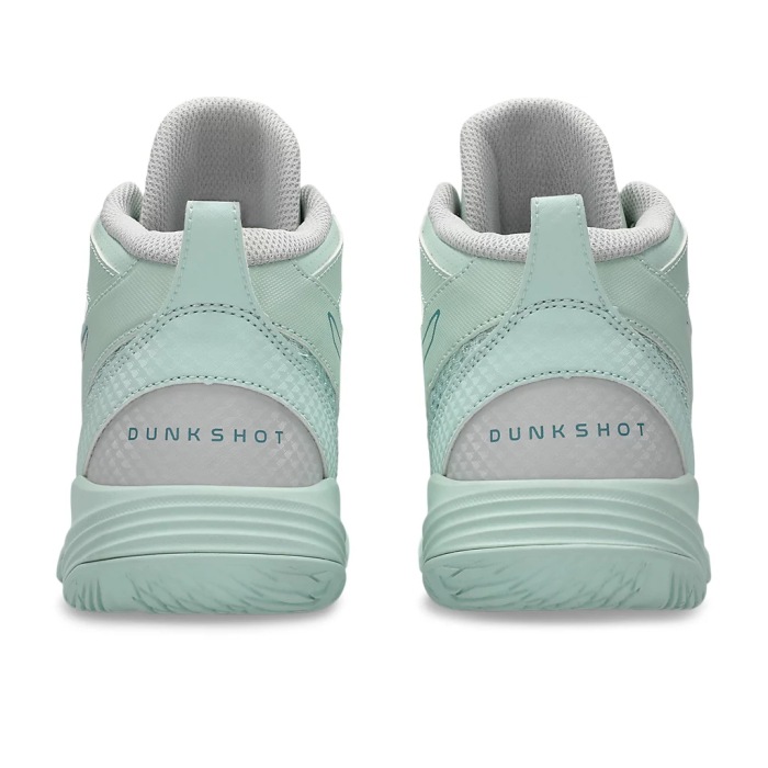 国内完売ASICSバスケットボールシューズ グレー/ミント asics アシックス バスケットボールシューズ DUNKSHOT MB 10 ジュニア