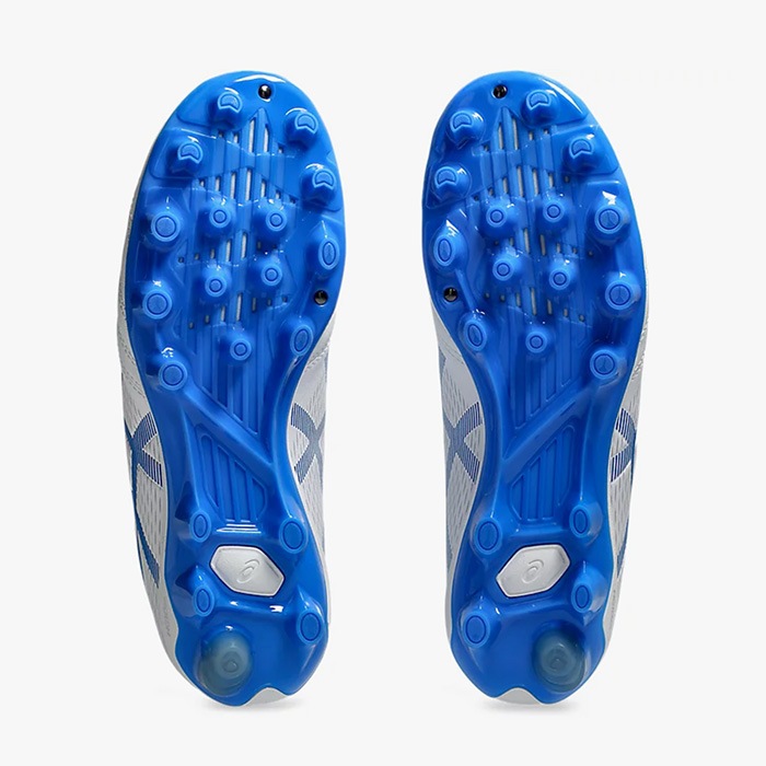 asics サッカーシューズ ホワイト/ブルー ASICS アシックス サッカースパイク ディーエスライトジュニア