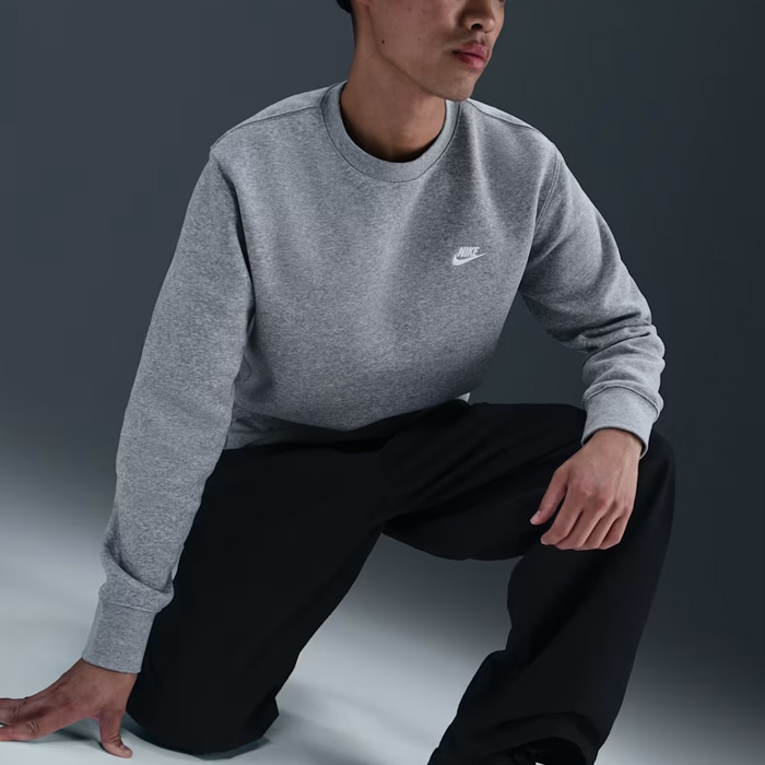 NIKE ナイキ トレーナー クラブ フリース クルー メンズ グレー 起毛